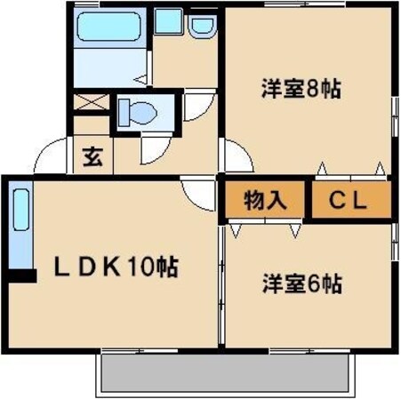 リビングタウン東浦和Ａの物件間取画像